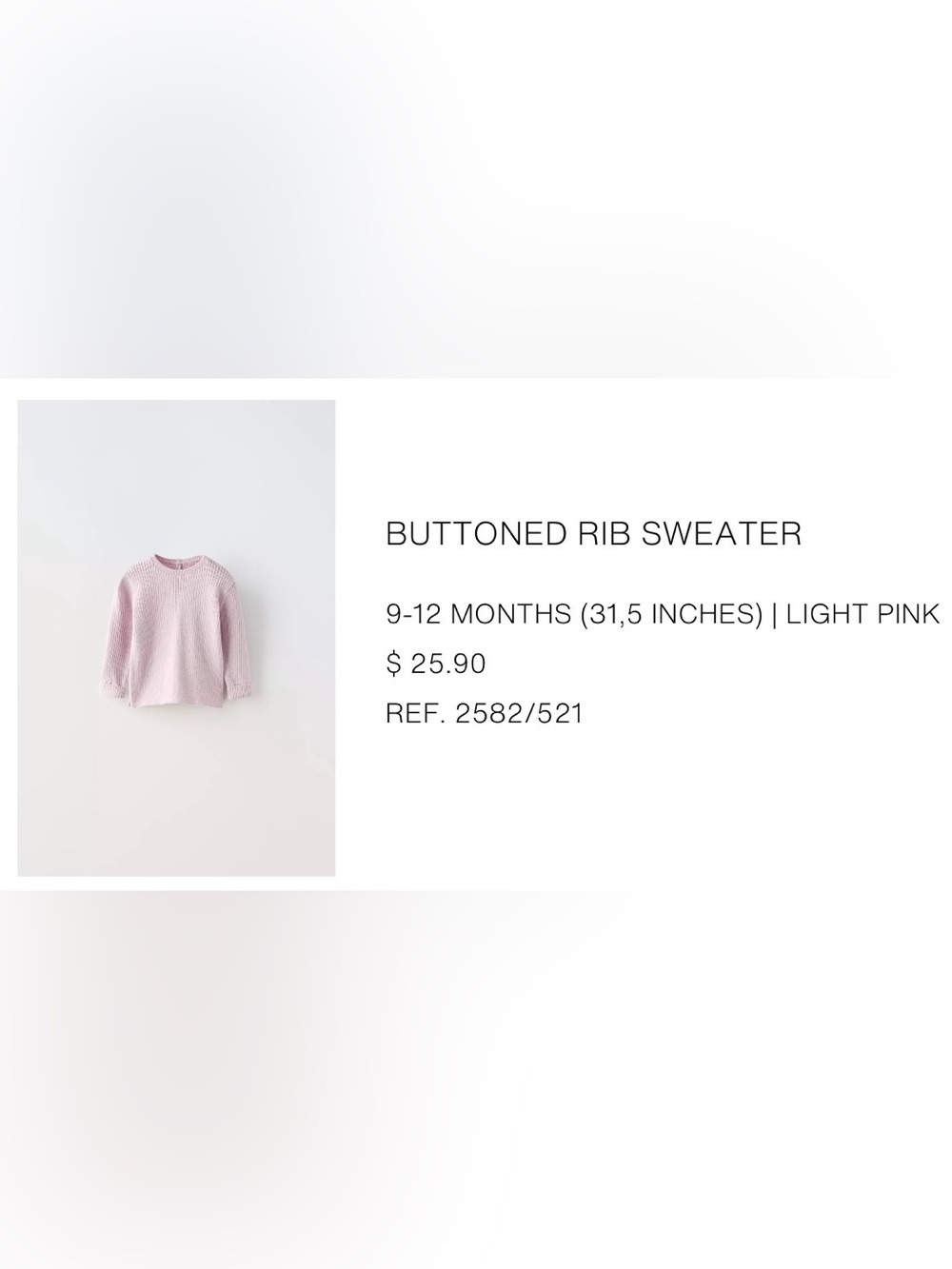 Zara Buttoned Ribbed Sweater - Picture 5 of 5
